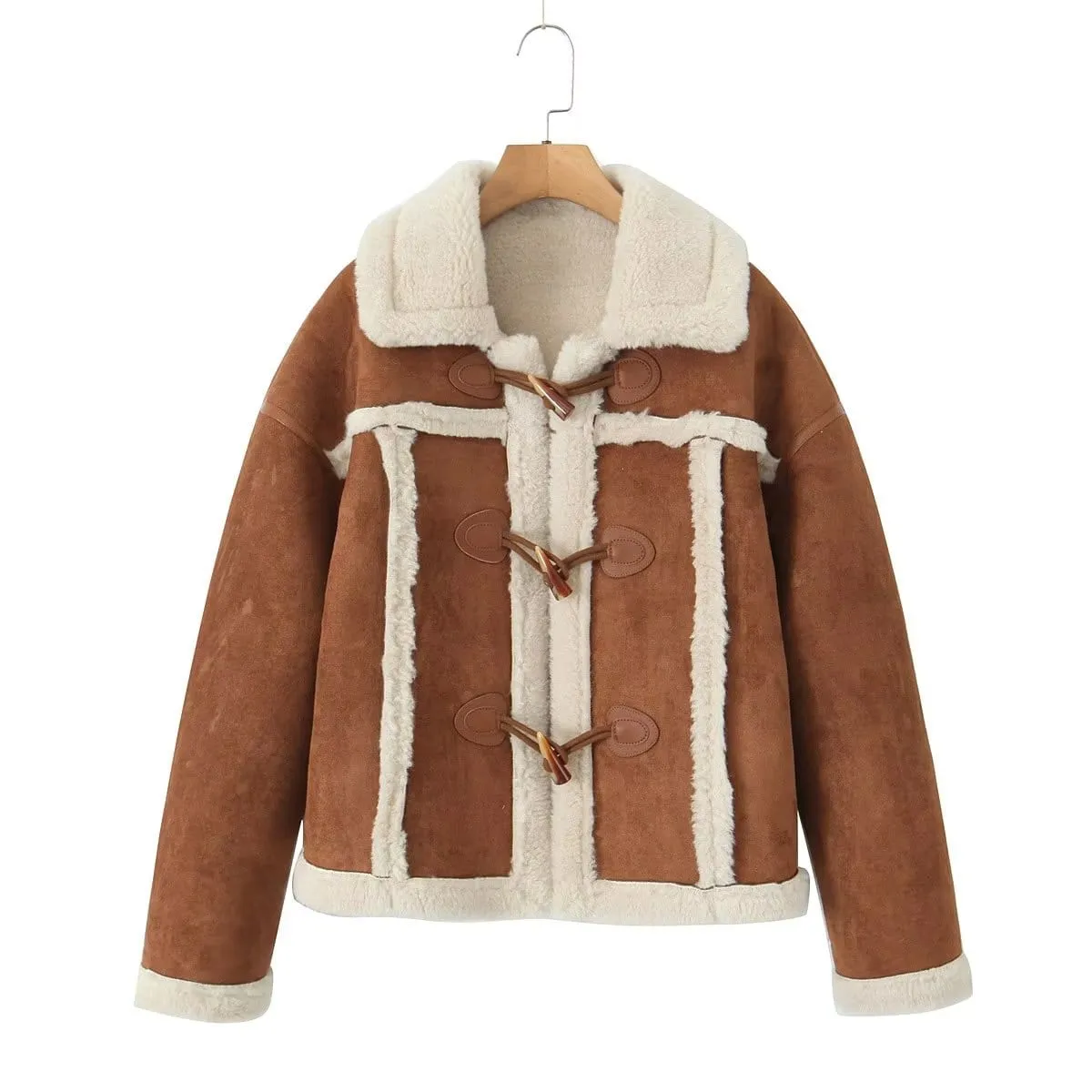 Adele Shearling Coat In Camel