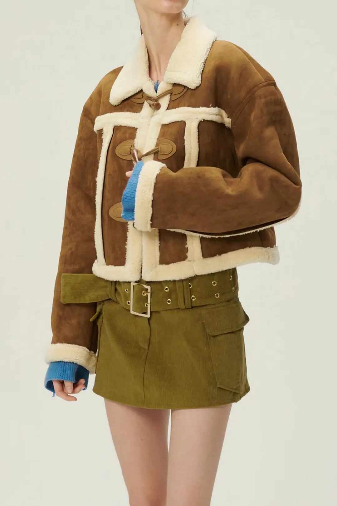 Adele Shearling Coat In Camel