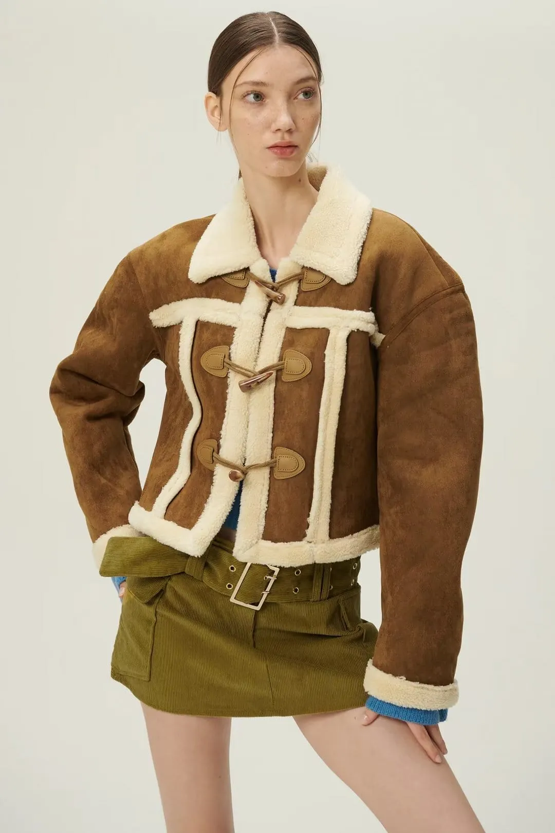 Adele Shearling Coat In Camel