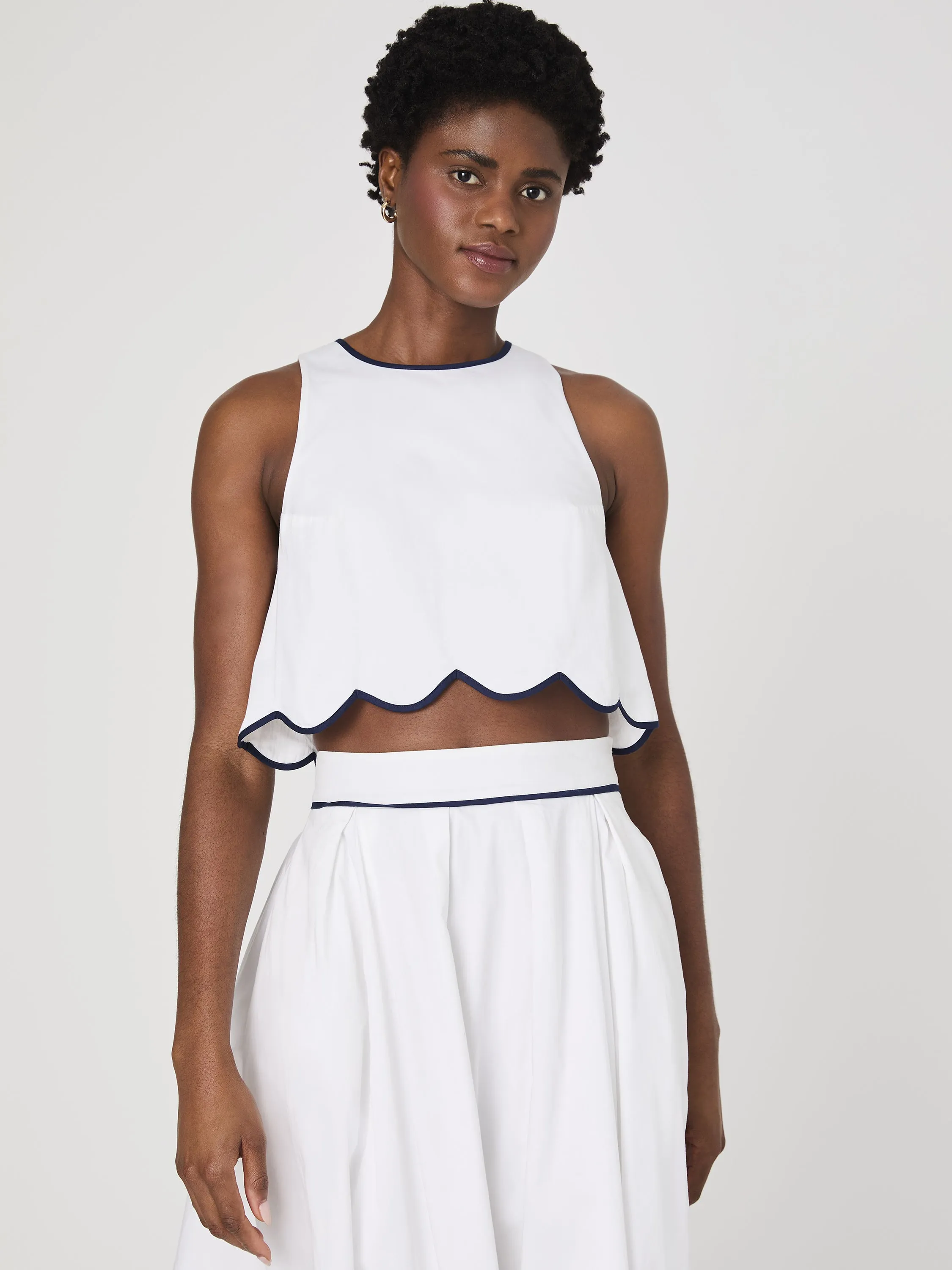 Alexis Cotton Scallop Top