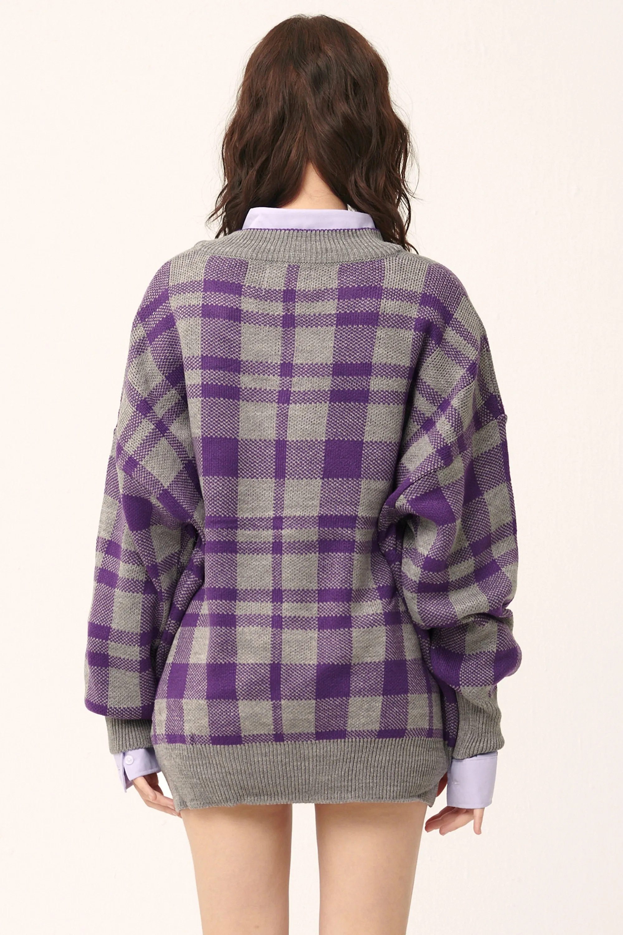 Alexis Oversized Sweater in Plaid