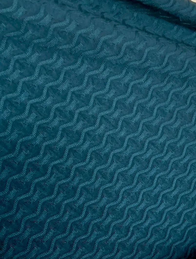 April Dress Teal Embossed