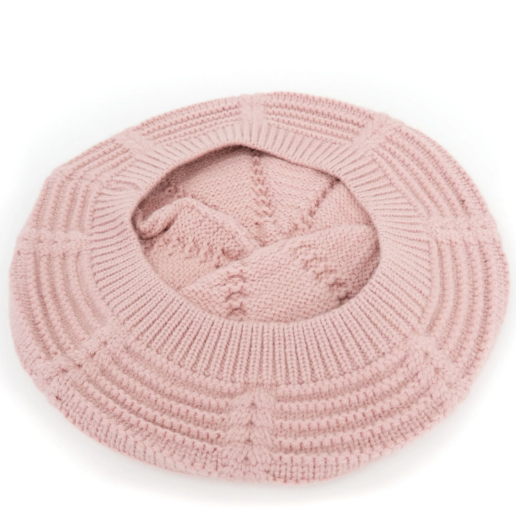 Baby Knit Beret Hat Girls French Artist Fashion Hat | Pink