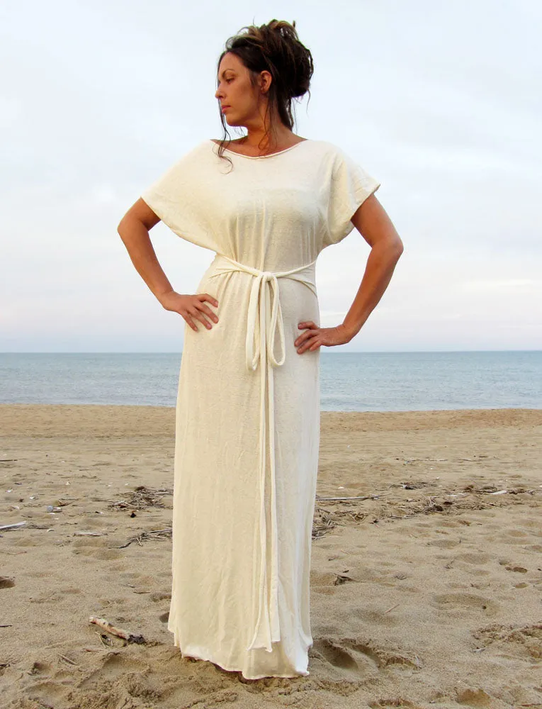 Boat Kimono Belted Long Dress