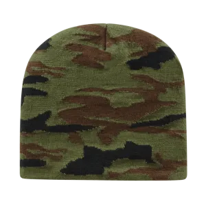 Cap America RKWC9 Woodland Camouflage Knit Beanie