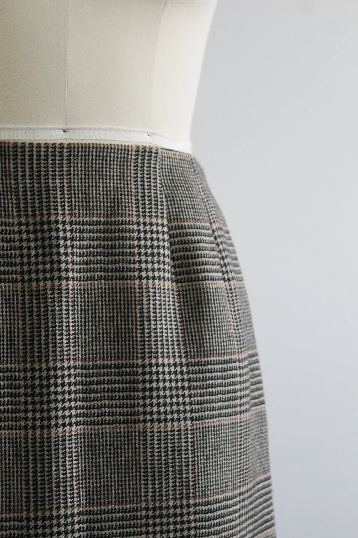 card catalog plaid wool skirt