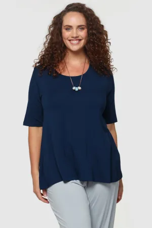 Carter Tunic Top - Navy