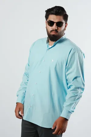 Celestial Blue Poplin Shirt (Plus Size) - P22 - MS0007P