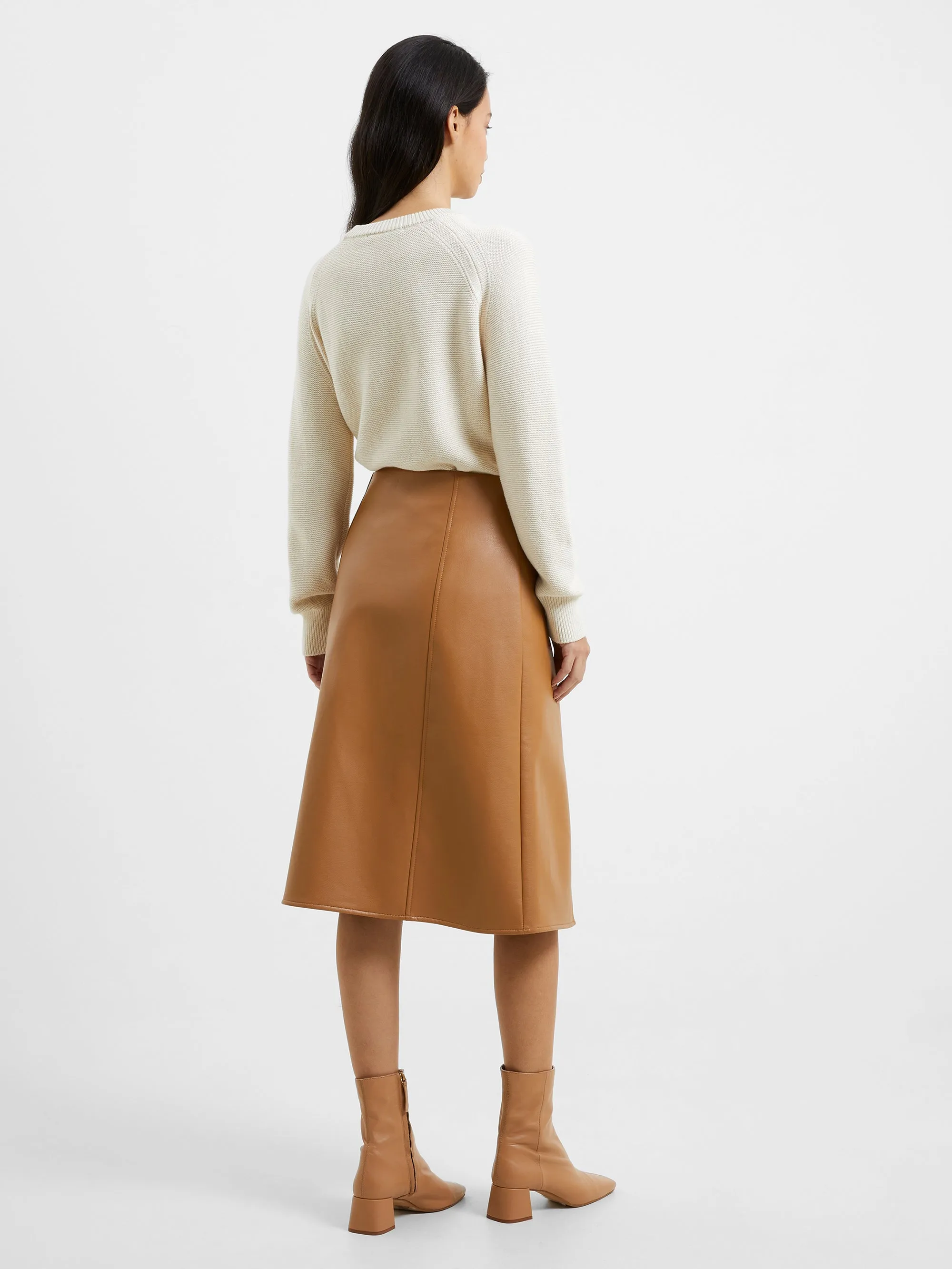 Claudia PU Midi Skirt