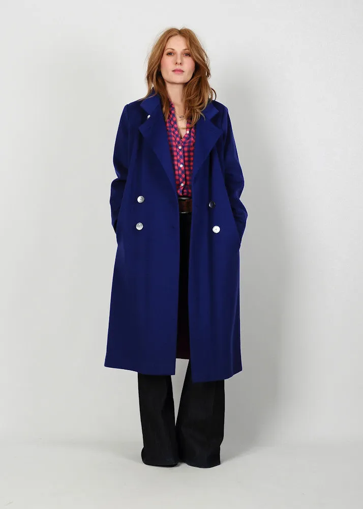 Cobalt Blue Wool Coat