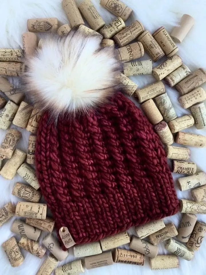 Cork Screw Beanie Knit Pattern