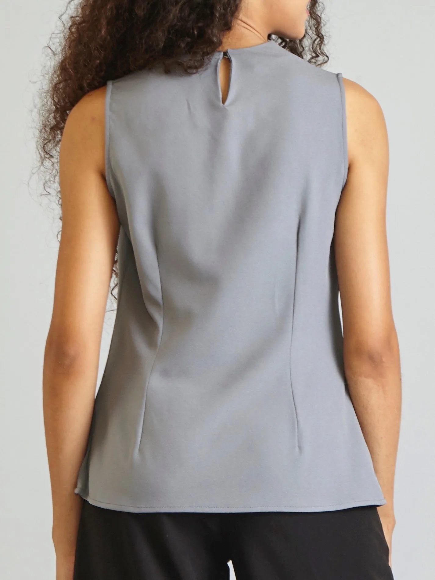 Cowl Neck Top - Grey