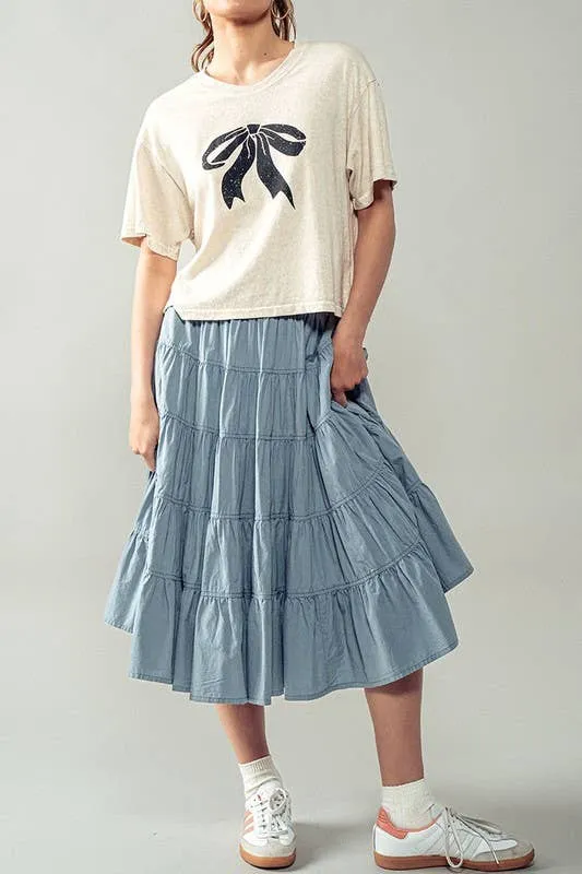 Denim Midi Skirt