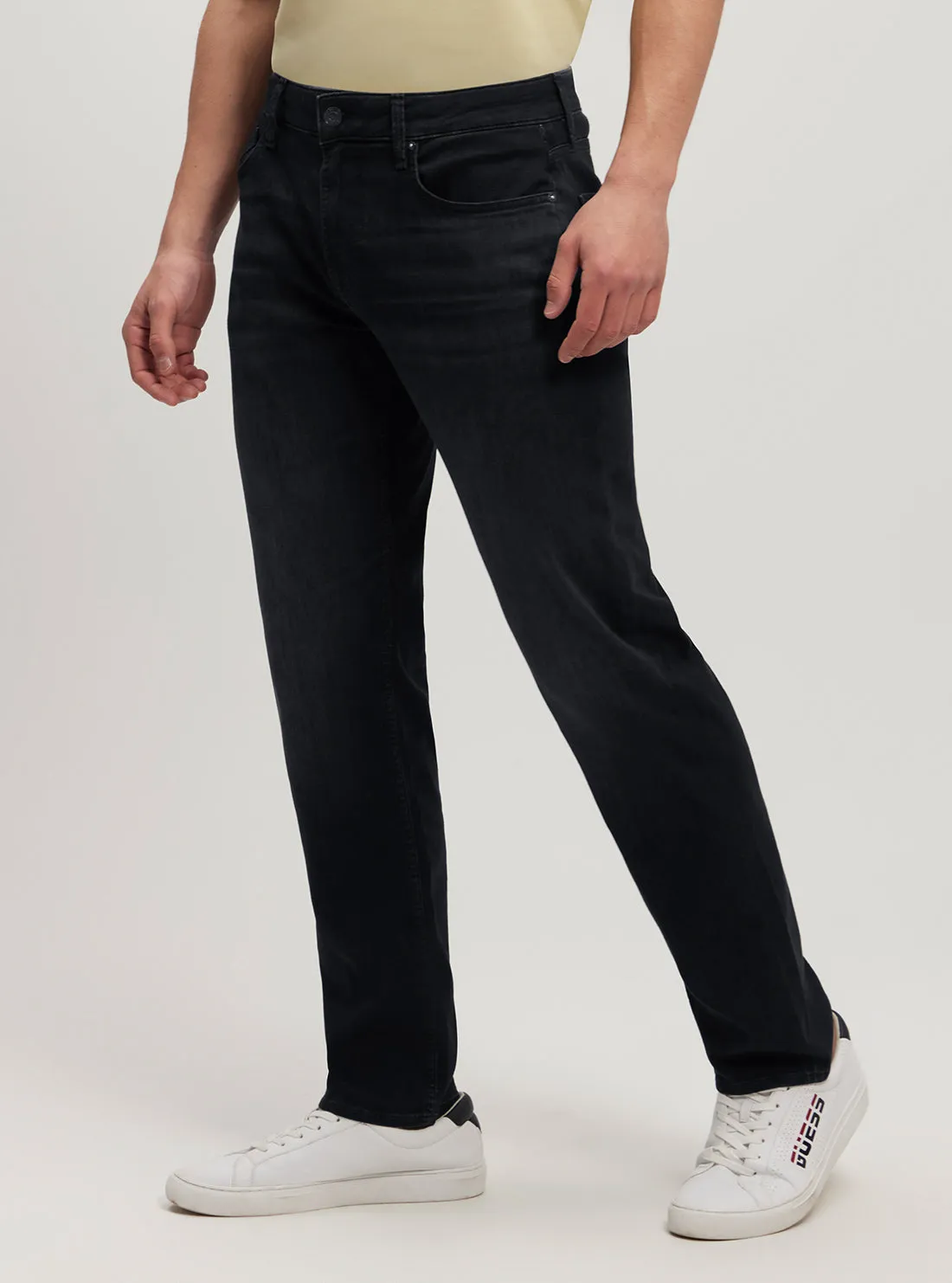 Eco Black Mid-Rise Angels Chino Pant