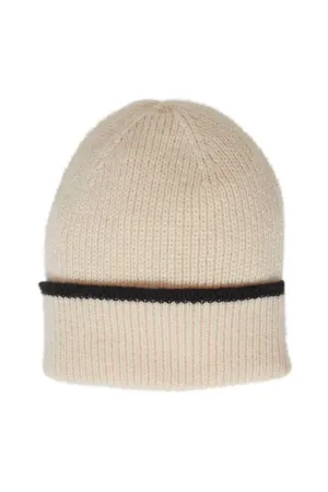 ICHI Thora Beanie in Almond Milk