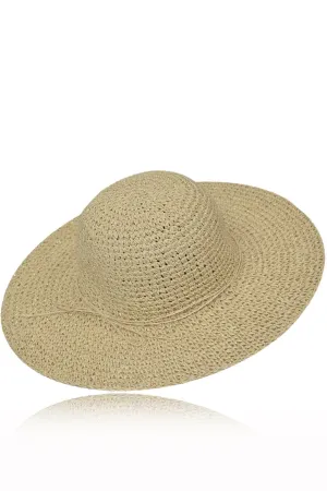 Kartenia Beige Straw Beach Hat