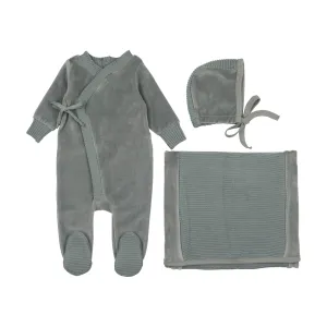 Knit Strip Layette Set