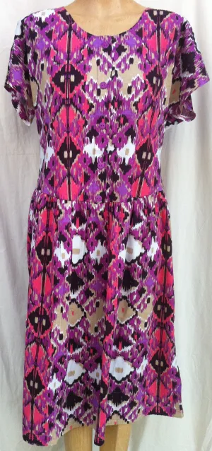 (L5) RENO - FUSCHIA - Split Back Day Dress