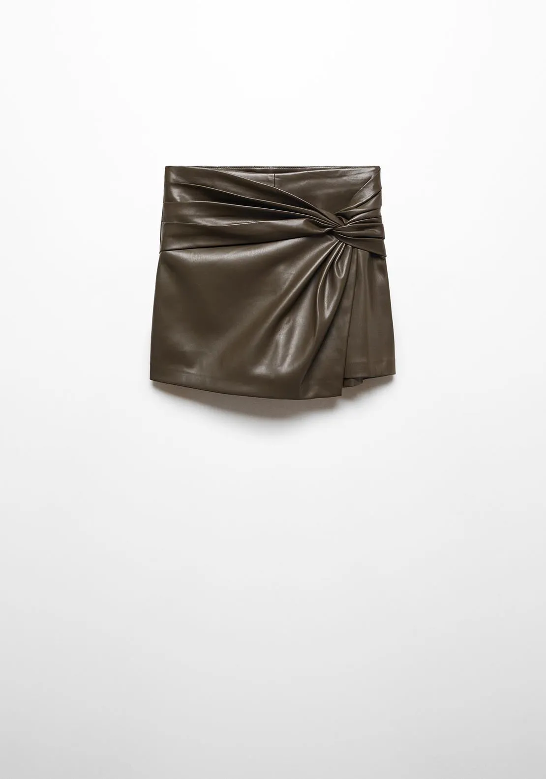 Leather-effect culottes