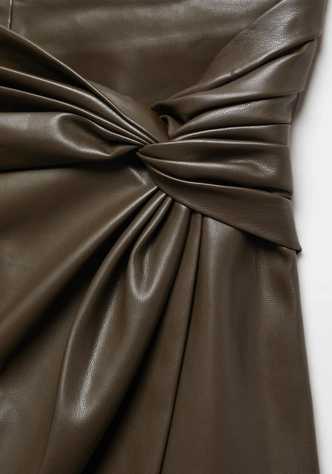 Leather-effect culottes