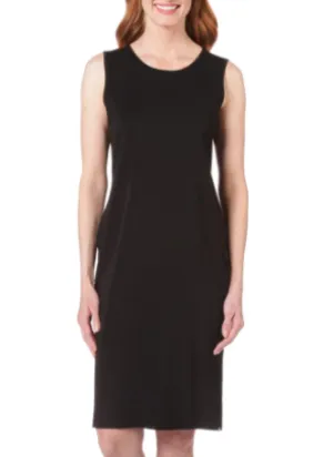 Ming Wang Crew Neck Knit Tank Dress - Black