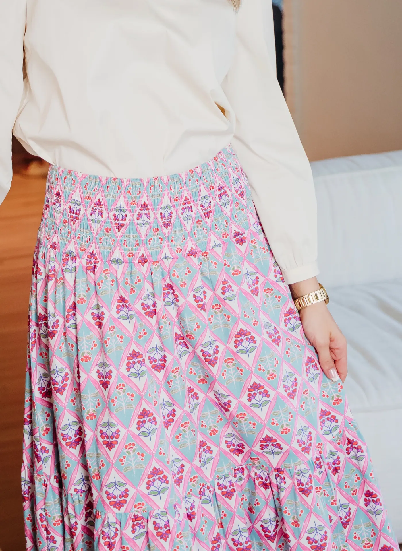 Paris Floral Maxi Skirt