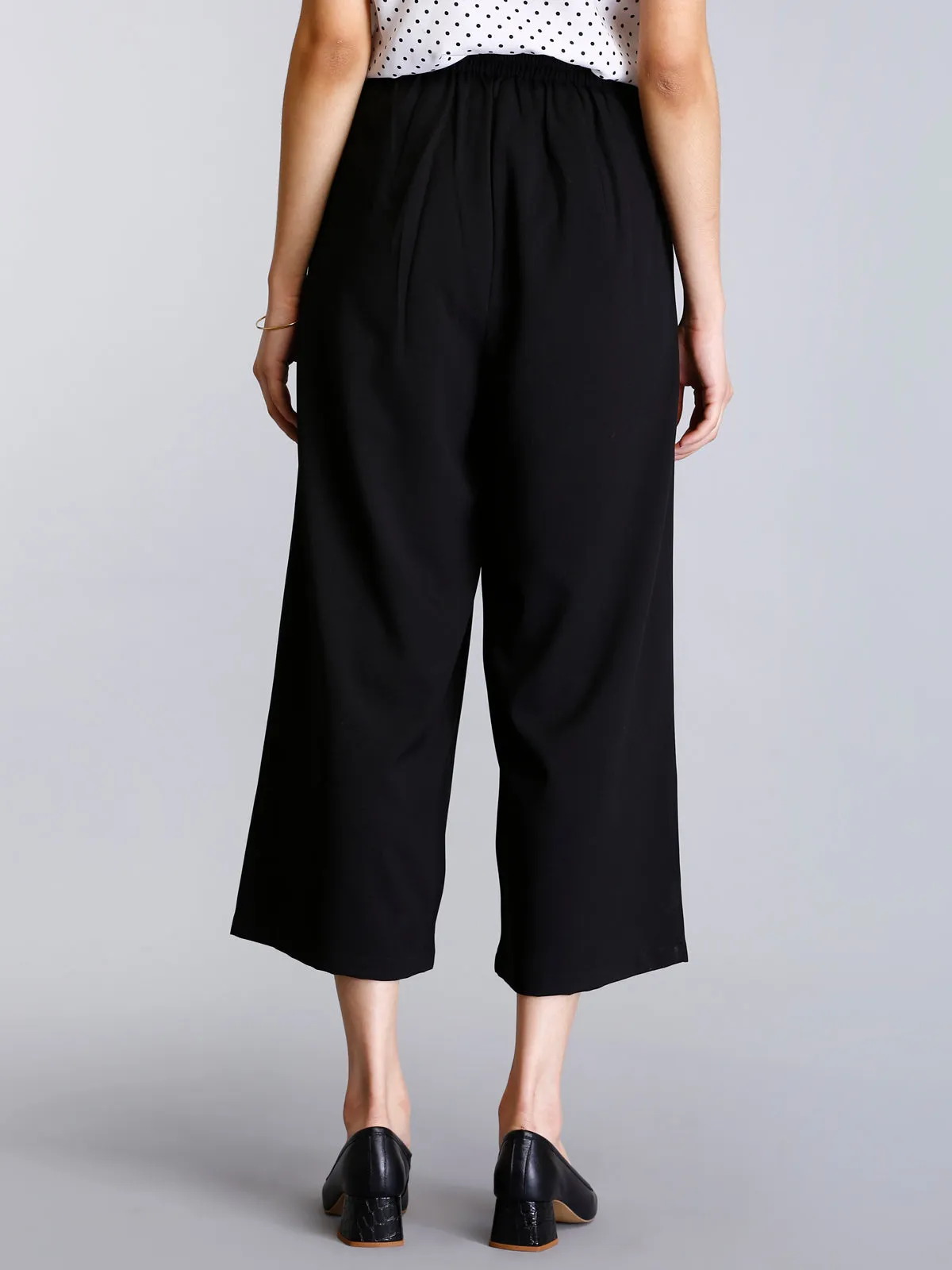 Pleated Culottes - Black