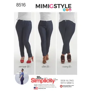 Simplicity Pattern 8516 Misses' Mimi G Skinny Jeans