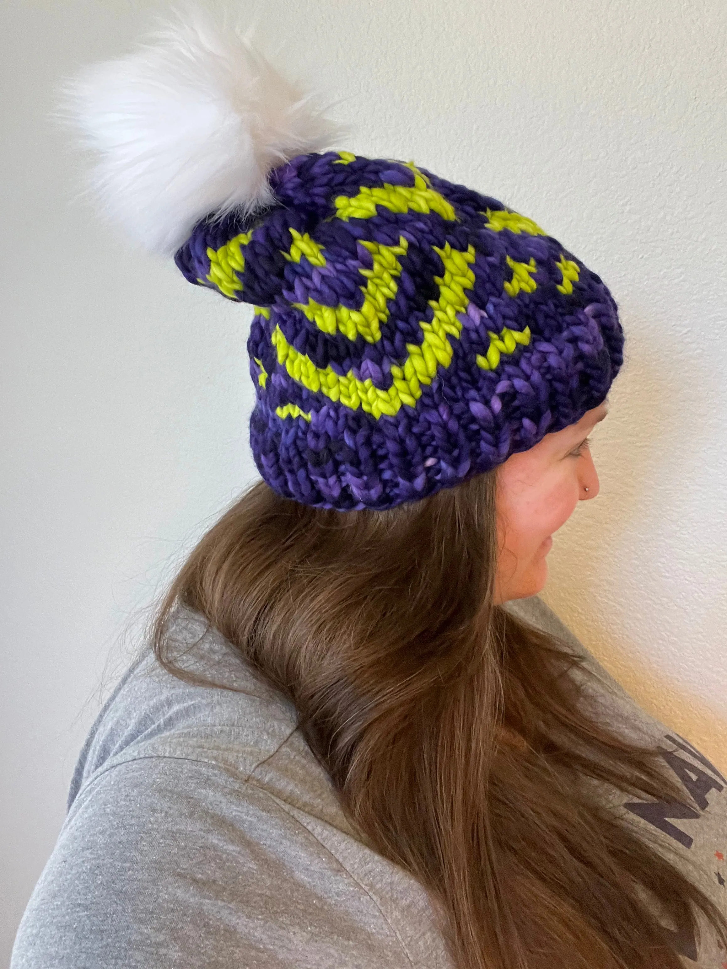 Spooky Minerva Beanie - Deluxe Beanie with Faux Fur Pom