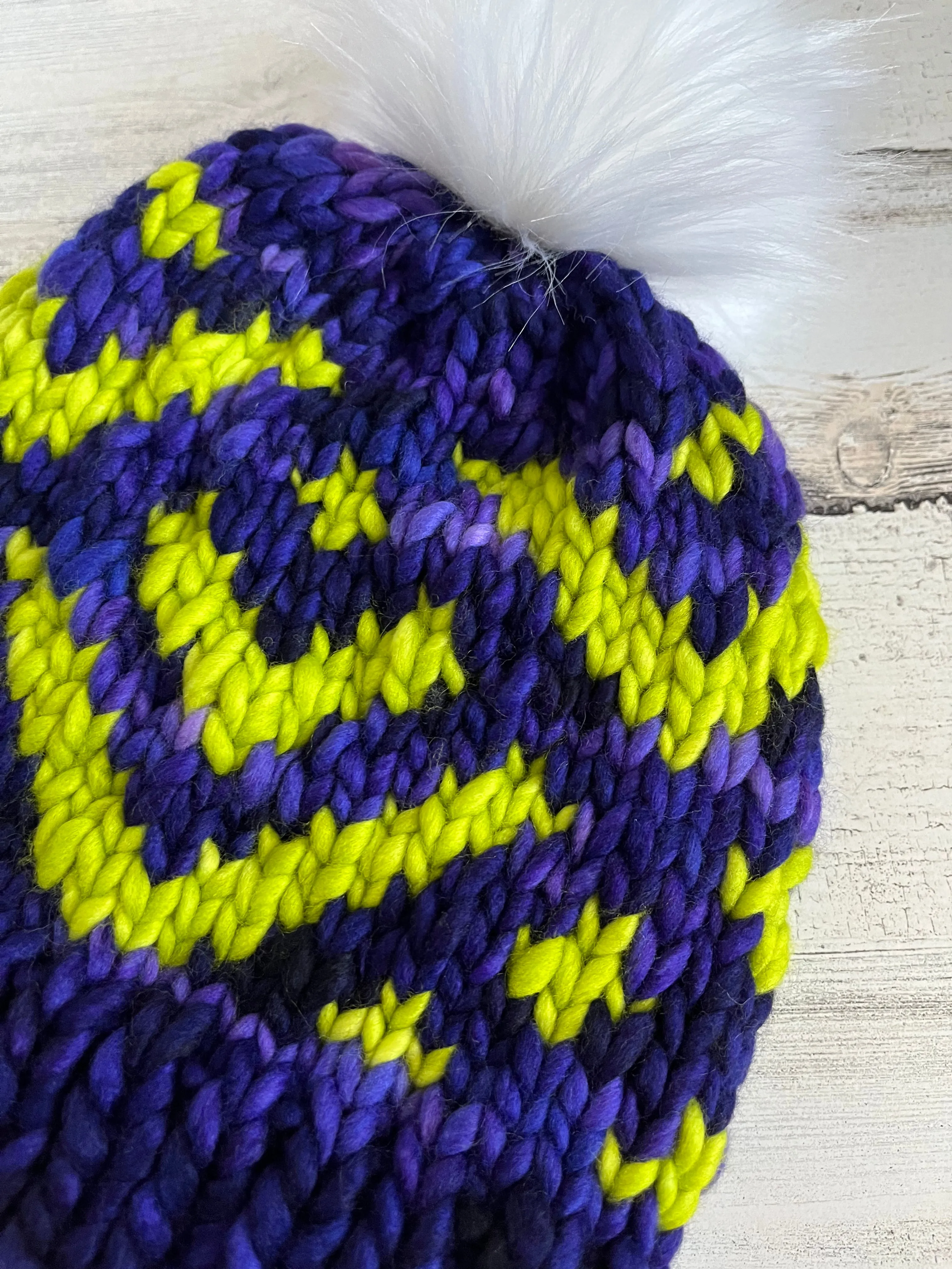 Spooky Minerva Beanie - Deluxe Beanie with Faux Fur Pom