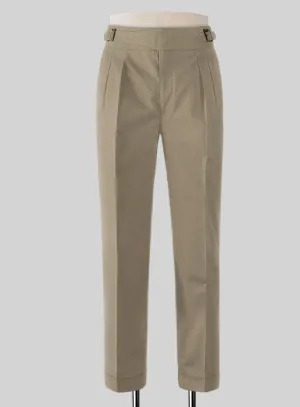 Stretch Summer Khaki Chino Gurkha Trousers