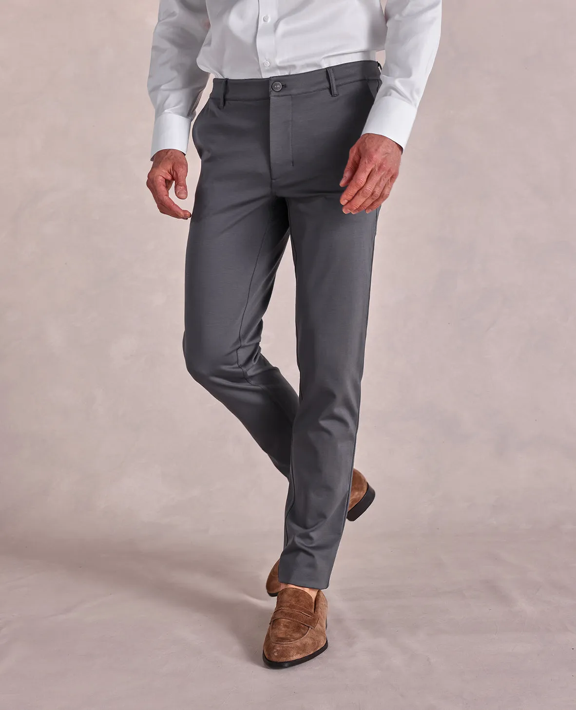 The Adan - Performance Knit Chino - Charcoal