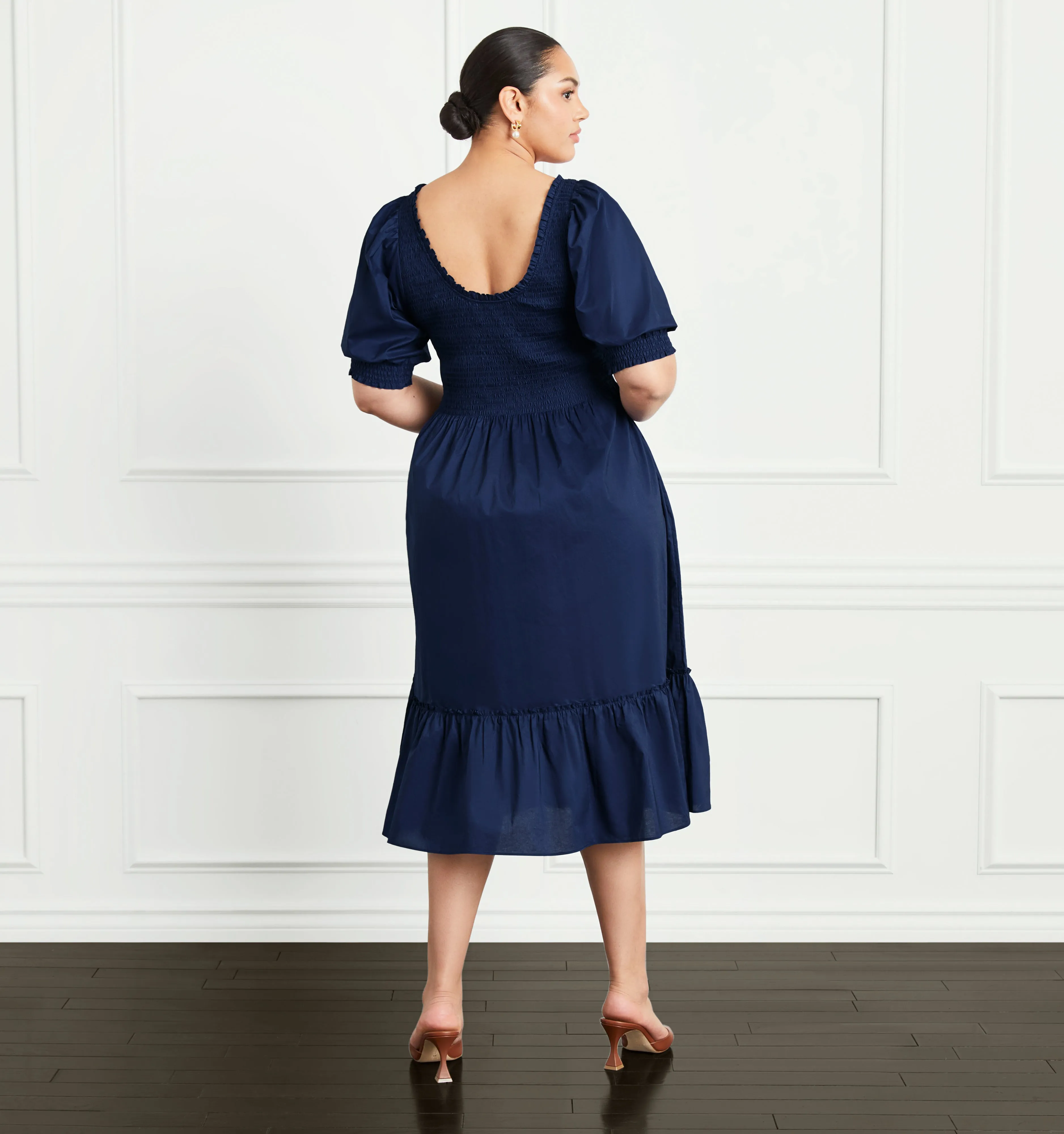 The Louisa Nap Dress - Navy Cotton