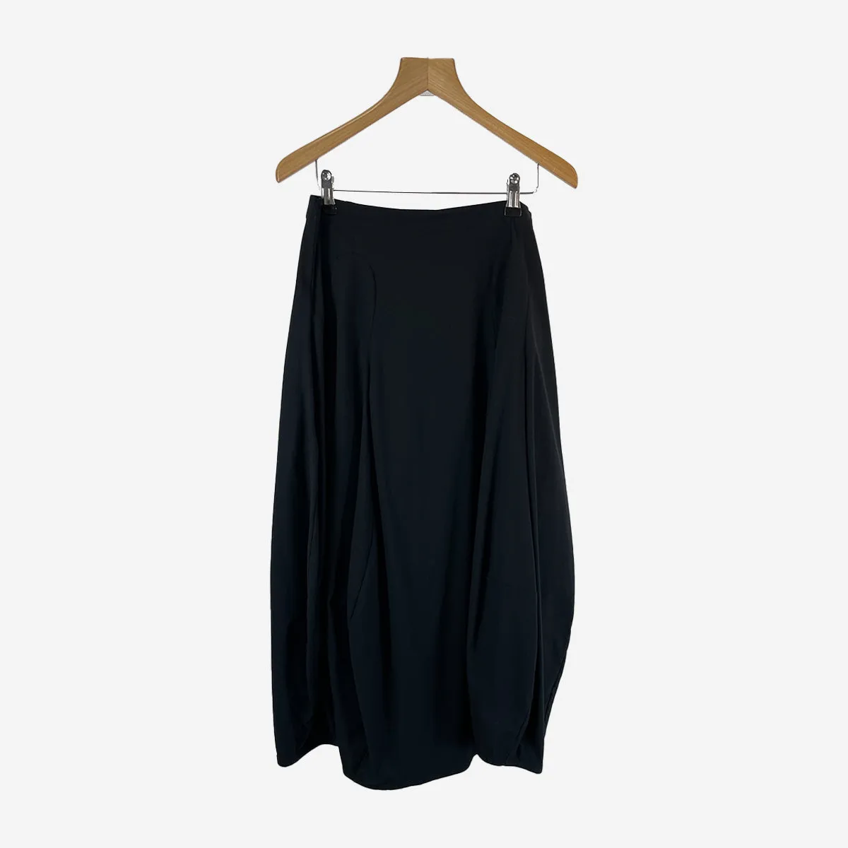 TULIP HEM  SKIRT IN BLACK