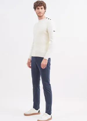 Voile Hiver chino pants - in stretch cotton twill (AMIRAL)