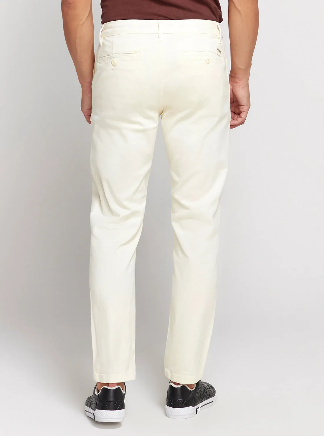 White Low-Rise Straight-leg Angel Chino Pants